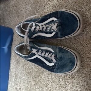 Blue and White Sneakers